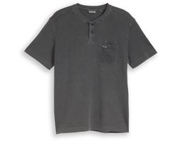 Tom Tailor - Henley T-shirt met borstzak - Maat S - Tarmac Grey