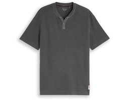 Tom Tailor - Henley-T-shirt met wafelstructuur - Maat XL - Tarmac Grey