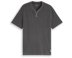 Tom Tailor - Henley-T-shirt met wafelstructuur - Maat XXL - Tarmac Grey