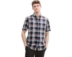 Tom Tailor Heren Overhemd CHECKED SLUBYARN SHIRT regular fit Veelkleurig L Volwassenen
