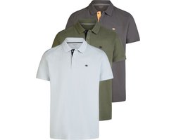 Tom Tailor Heren Polo Poloshirt 3-Pack regular fit Veelkleurig L Volwassenen - gemaakt van 100% katoen