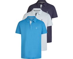 Tom Tailor Heren Polo Poloshirt 3-Pack regular fit Veelkleurig XL Volwassenen - gemaakt van 100% katoen