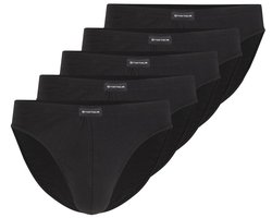 Tom Tailor - Katoenen slips in een 5-pack - Maat L/6 - black uni