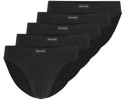 Tom Tailor - Katoenen slips in een 5-pack - Maat M/5 - black uni