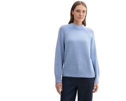 Tom Tailor Knit Plated Rib Trui Blauw S Vrouw