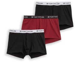 Tom Tailor - Korte boxershorts in een set van 3 - Maat XXL - red-dark-solid