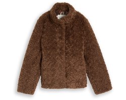 Tom Tailor - Kunstbontjas met opstaande kraag - Maat M - camel