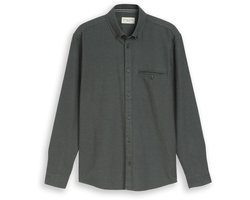Tom Tailor - Overhemd van katoen met regular fit - Maat S - green based structure