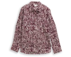 Tom Tailor - Overhemdblouse met patroon - Maat 36 - dark red abstract dot design