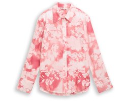 Tom Tailor - Overhemdblouse met patroon - Maat 38 - red brushed flower design