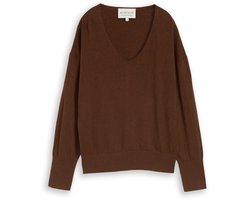 Tom Tailor - Oversized gebreide trui met kasjmier - Maat XL - mid camel melange