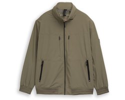 Tom Tailor - Plus Size - Blousonjasje met opbergbare capuchon - Maat 2XL - faded leaf green