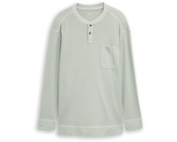 Tom Tailor Plus Size - Henley-shirt met lange mouwen en wafelstructuur - - - - T-Shirt