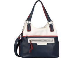 TOM TAILOR Schoudertas Jule Zip Shopper Mixed Maritim Blauw