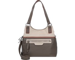 TOM TAILOR Schoudertas Jule Zip Shopper Mixed Taupe Donkerbruin