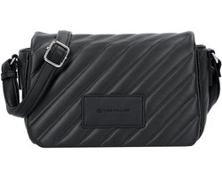 TOM TAILOR schoudertas Mirela Flap Bag Top Zip Black zwart