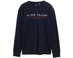 Tom Tailor Shirt met lange mouwen en logo-opdruk