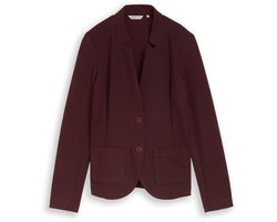 Tom Tailor - Slim fit blazer met ottoman-structuur - Maat XXL - preppy plum melange