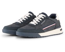 Tom Tailor - Sneakers van imitatieleer - Maat 43 - navy