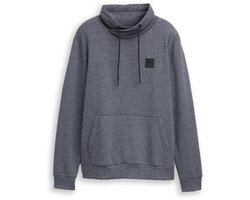 Tom Tailor - Snood sweatshirt in gemêleerde look - Maat S - navy grindle structure