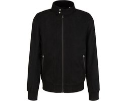 Tom Tailor Suede Blouson Jacket - Zwart - Maat M - Heren