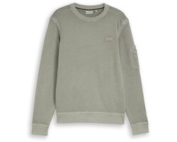 Tom Tailor - Sweatshirt met zak op de mouw - Maat M - Greyish Shadow Olive