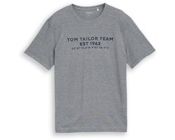 Tom Tailor - T-shirt met logoprint - Maat M - navy white stripes