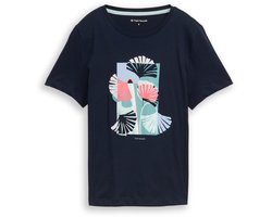 Tom Tailor - T-shirt met print - Maat L - sky captain blue