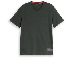 Tom Tailor - T-shirt met V-hals - Maat XXL - Darkest Olive