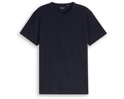 Tom Tailor - T-shirt met wafelstructuur - Maat XXXL - sky captain blue