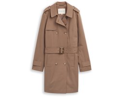 Tom Tailor - Trenchcoat van waterafstotend materiaal - Maat S - taupe grey