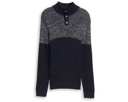 Tom Tailor Troyer gebreide trui met knoopsluiting