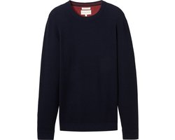 Tom Tailor Trui Gestructureerde Trui Met Ronde Hals 1042453xx10 36295 Mannen Maat - L