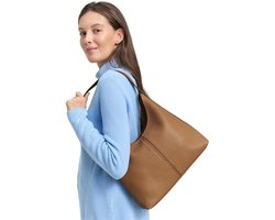 Tom Tailor - TTJEMA M buideltas met decoratieve stiksels - Maat ONESIZE - camel / camel nature