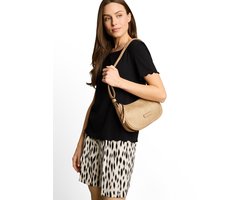 Tom Tailor - TTLYSA SUMMER S schoudertas met mix van materialen - Maat ONESIZE - camel / camel nature