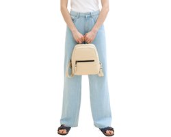 Tom Tailor - TTTAMARA S rugzak in canvas look - Maat ONESIZE - beige