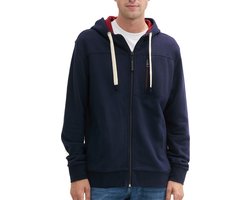 Tom Tailor - Vest met Capuchon - Mannen - XXL - Blauw - Katoen - 1043281