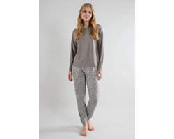 TOM TAILOR Victoria Dames Pyjamaset - Viscose - Grijs