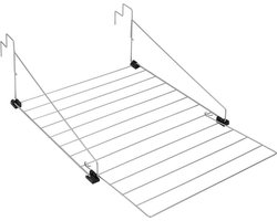 Tomado - Droogrek Den Haag - Ophangen aan deur, douchewand of balkon - 9 meter - 5 jaar garantie - Zilvergrijs