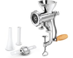 Tomado Metaltex - Jack 3 in 1 - Vleesmolen - Worstenmaker - Deegvorm - Aluminium - Vastmaken aan tafel