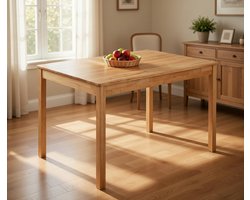 Tomas Luxe Massief Beukenhouten Eettafel 110 x 75 cm – Naturel Houten Keukentafel Casa Serena – Casa Dorada