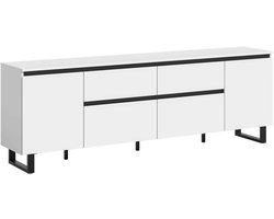 Tomasa Lowboard wit melamine Zwart - 36x188x65cm