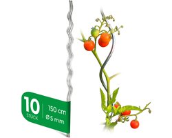 Tomaten Spiralen - Klimsteunen Planten - Planten Ondersteunen - Weerbestendig Ontwerp - 150 cm - Zilver