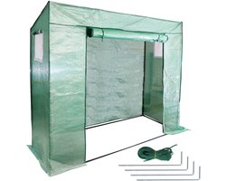 Tomatenkas met Deur – 200 x 80 x 170 cm – Gegalvaniseerd Staal – Waterdicht & UV-bestendig – Groen