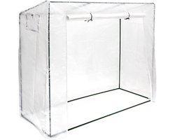 tomatenkas XL - schuin dak - UV-bestendig - plastic serre - 160 x 200 x 82 cm - doorzichtig