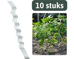 Tomatenspiralen 1M70 - set van 10 stuks - tomatenspiraal gegalvaniseerd - 6.2mm dikte