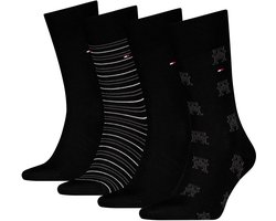 Tommy Hilfiger Giftbox Herensokken 4-Pack Zwart