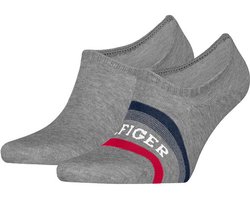 Tommy Hilfiger heren 2P footies hilfiger tab grijs