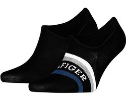 Tommy Hilfiger heren 2P footies hilfiger tab zwart