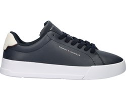 Tommy Hilfiger - Heren Sneakers Court Leather - Blauw - Maat 46